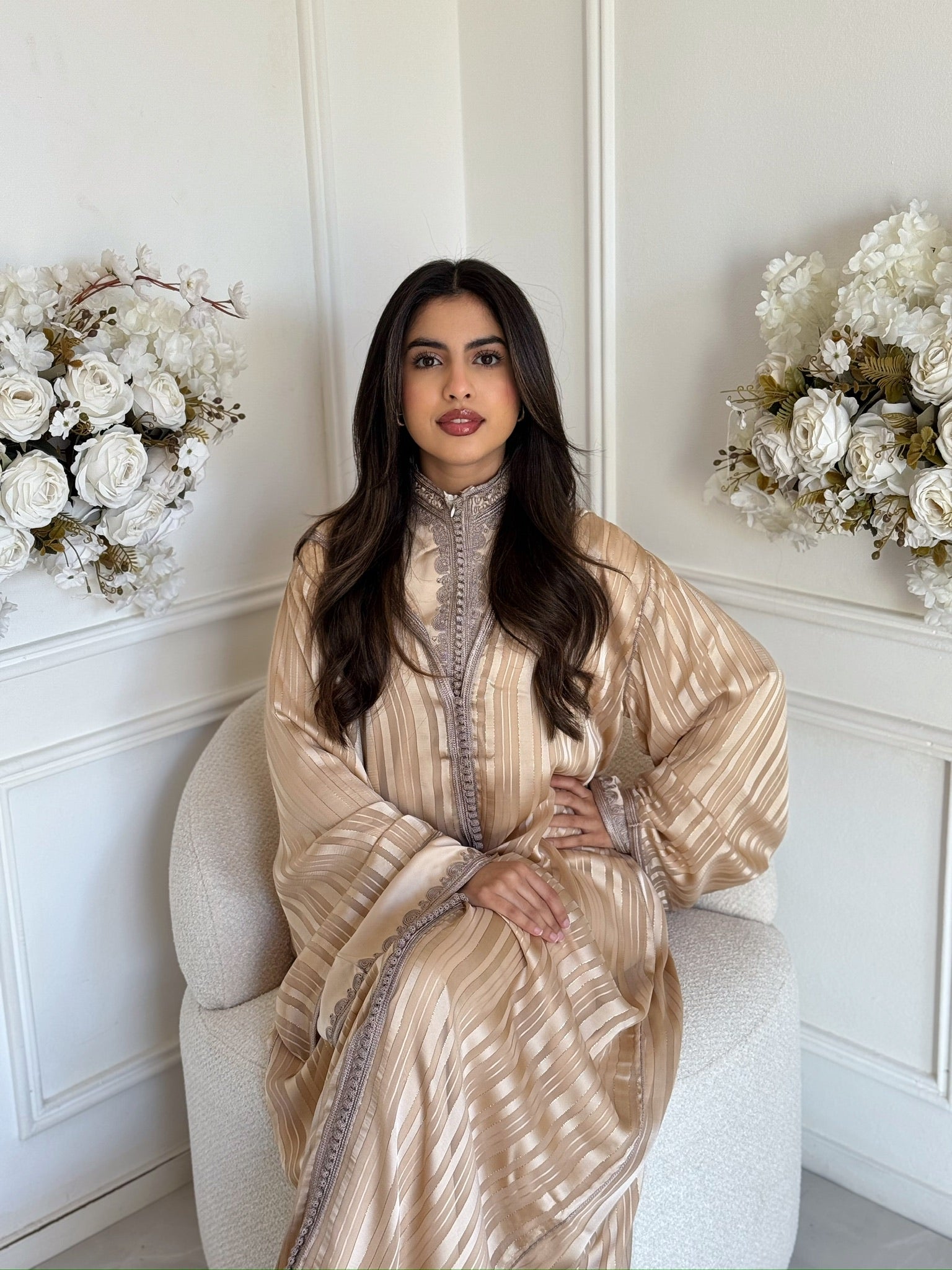 Traditional Moroccan jellaba Hayna worn for Eid and special occasions.