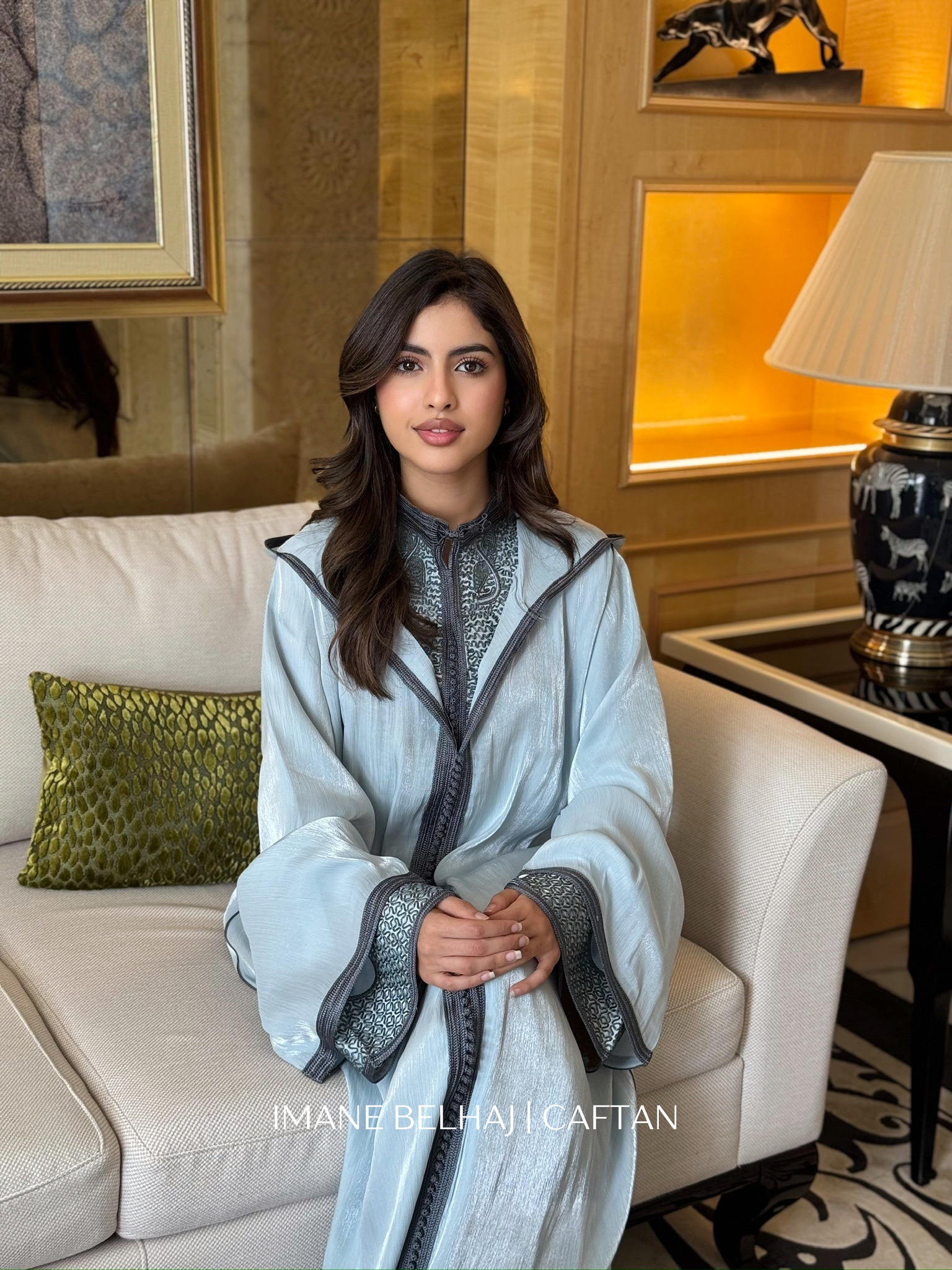 Moroccan jellaba caftan luxury modest ramadan eid dress light blue