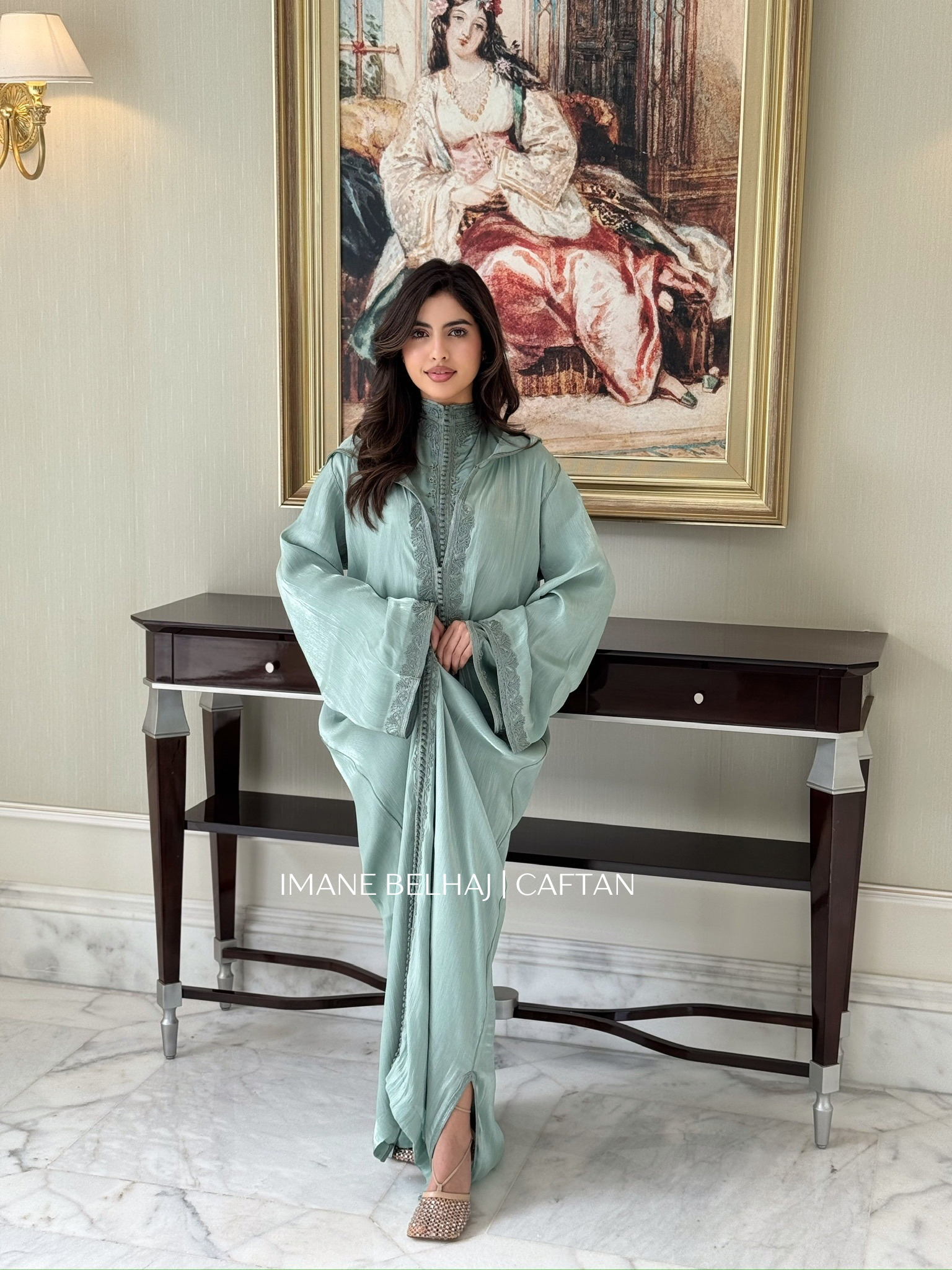 Luxury Moroccan caftan jellaba modest ramadan eid outfit full length