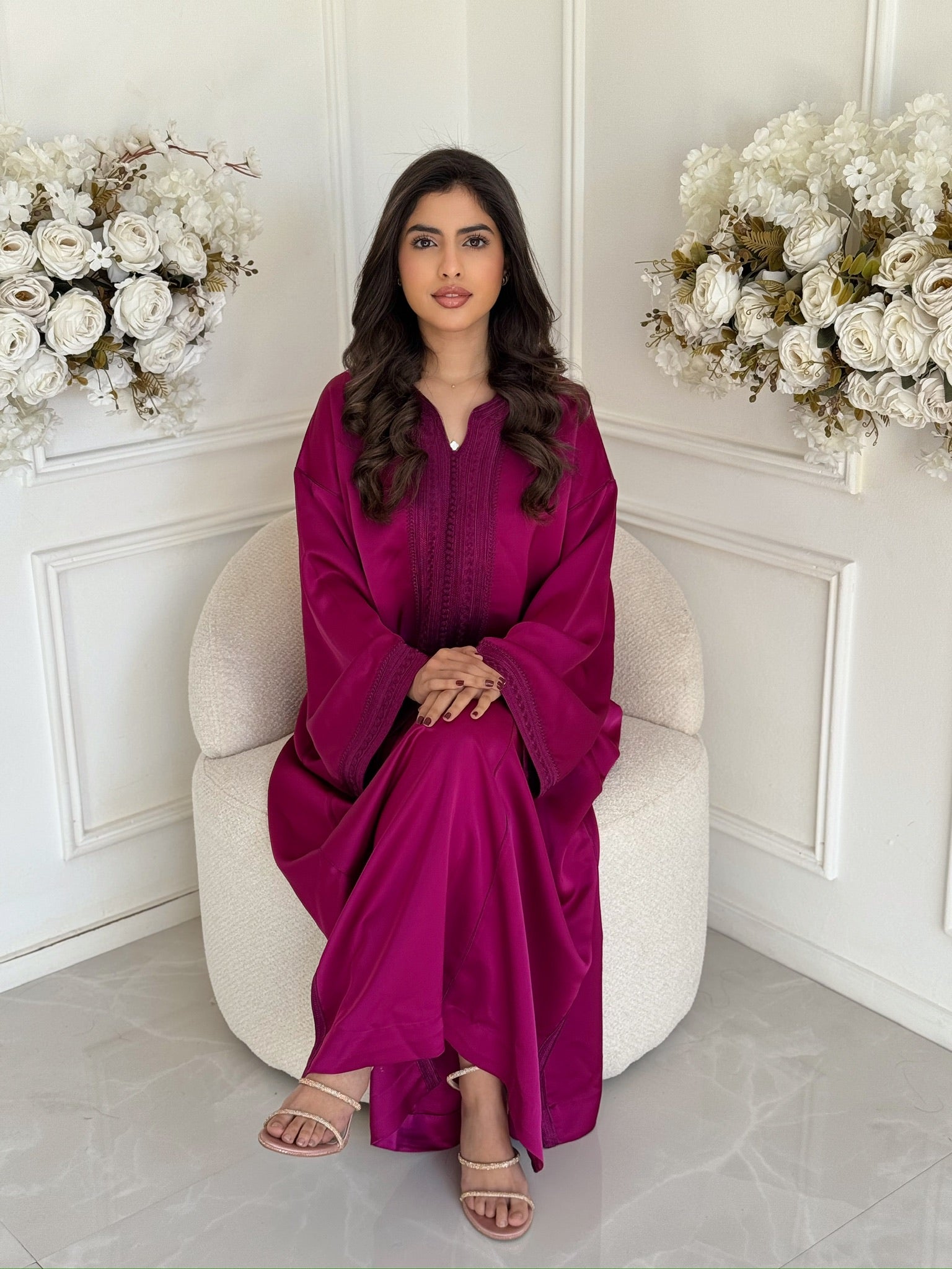 Moroccan gandoura Sirine – modest wear outfit for Eid and Ramadan