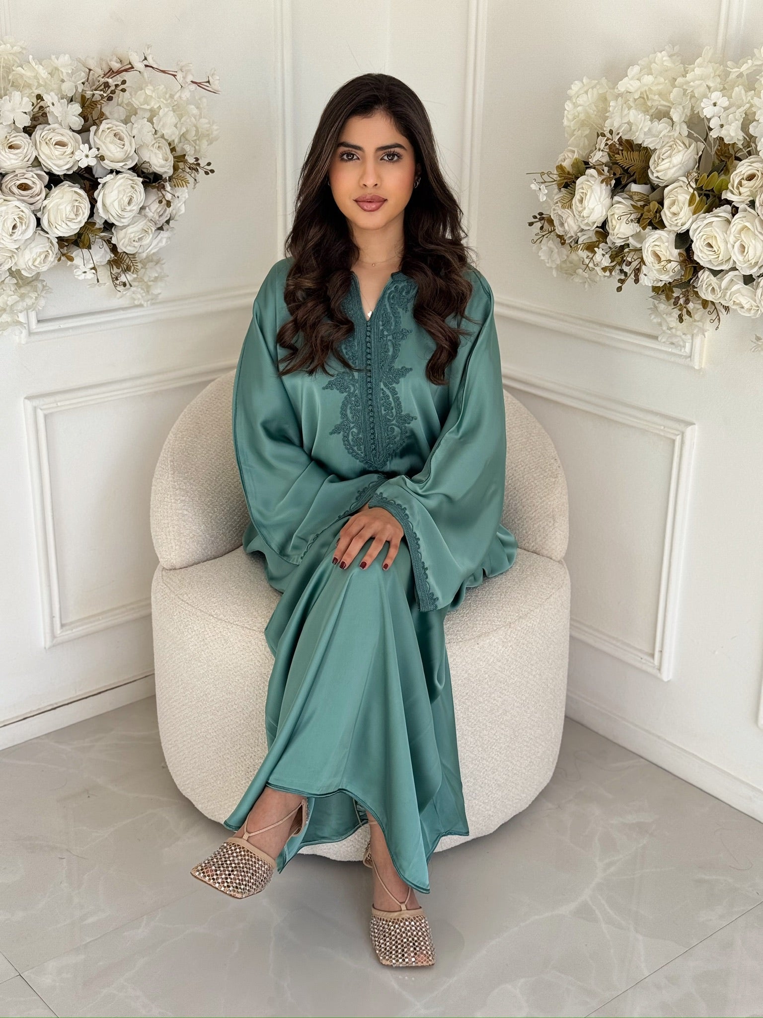 Moroccan gandoura for Eid – modest women’s traditional dress