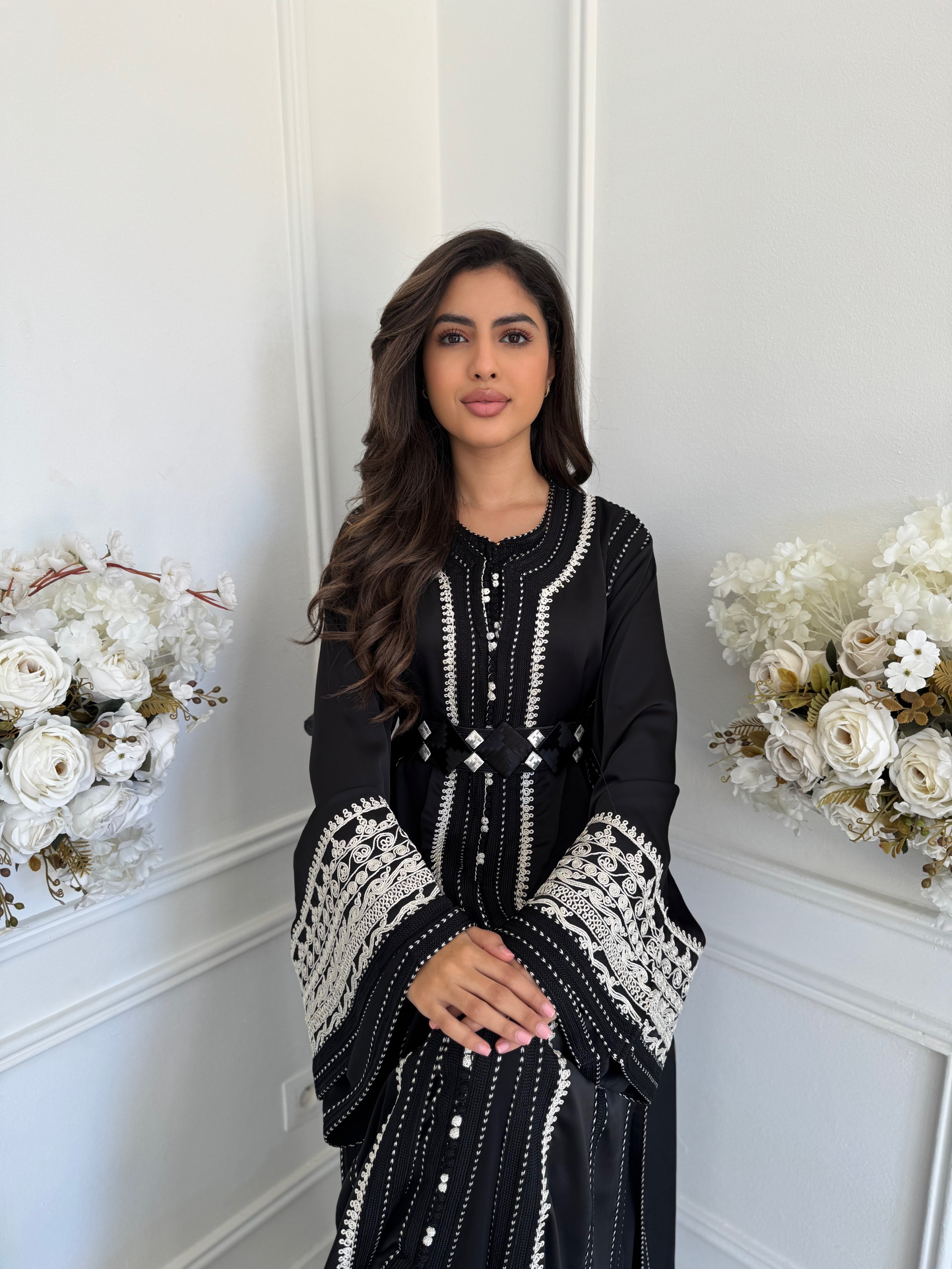 Takchita Zahra – Black Moroccan Takchita Dress by IB Caftan