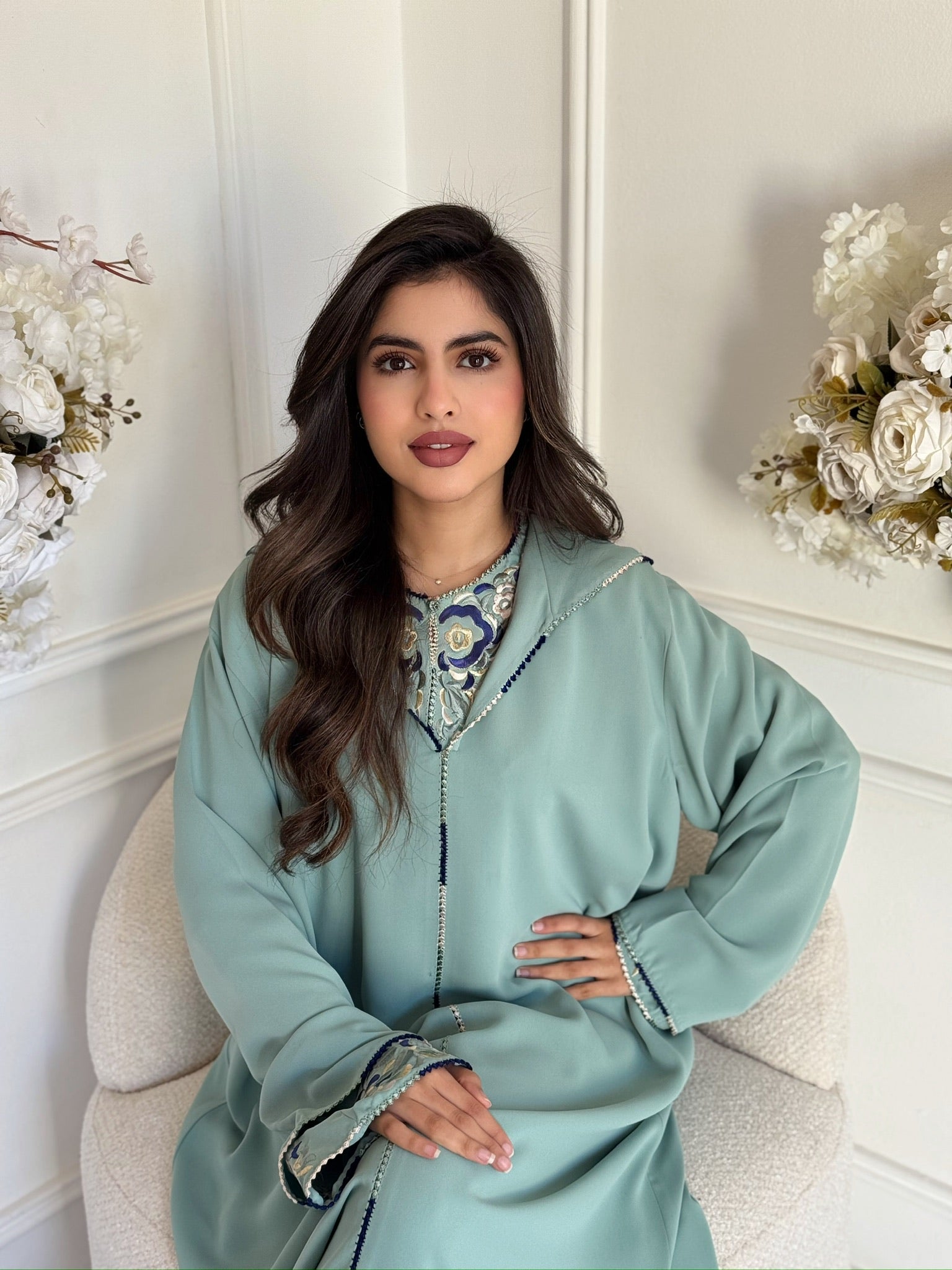 Handmade Moroccan jellaba Layla for Ramadan evenings