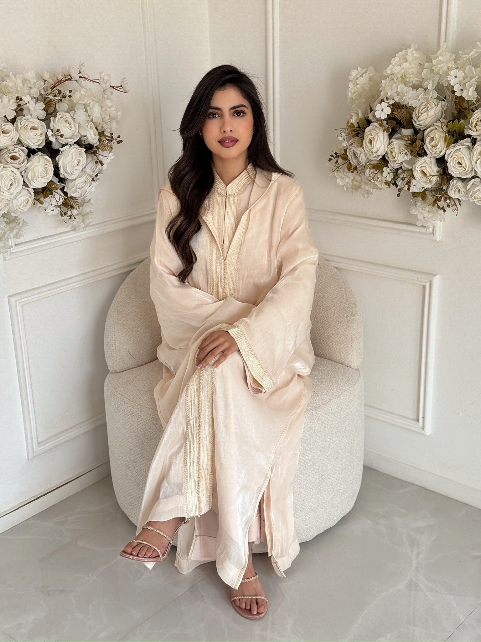 Handmade Moroccan jellaba Sophia for Ramadan evenings