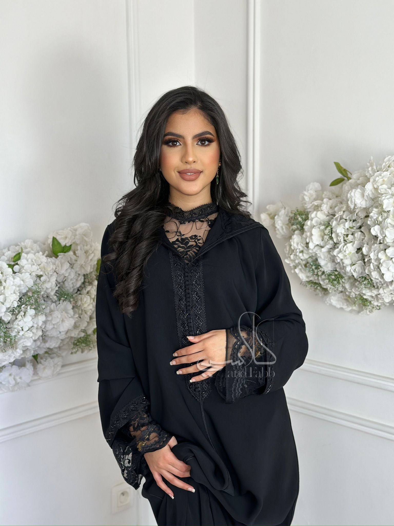 Warm Moroccan jellaba in black for winter and Ramadan – Jellaba Narjis