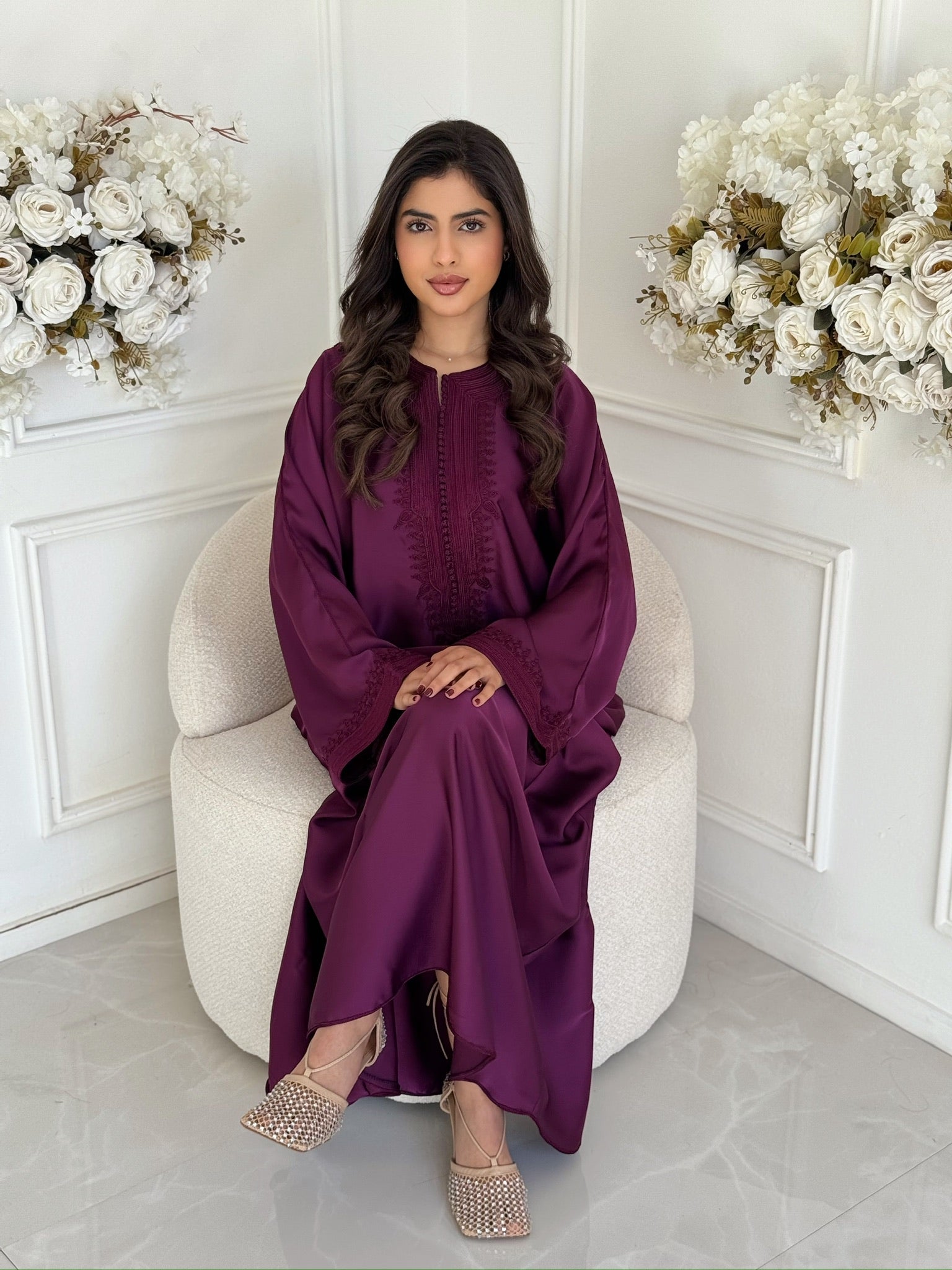 Moroccan gandoura dress Tala – modest wear outfit for Eid and Ramadan