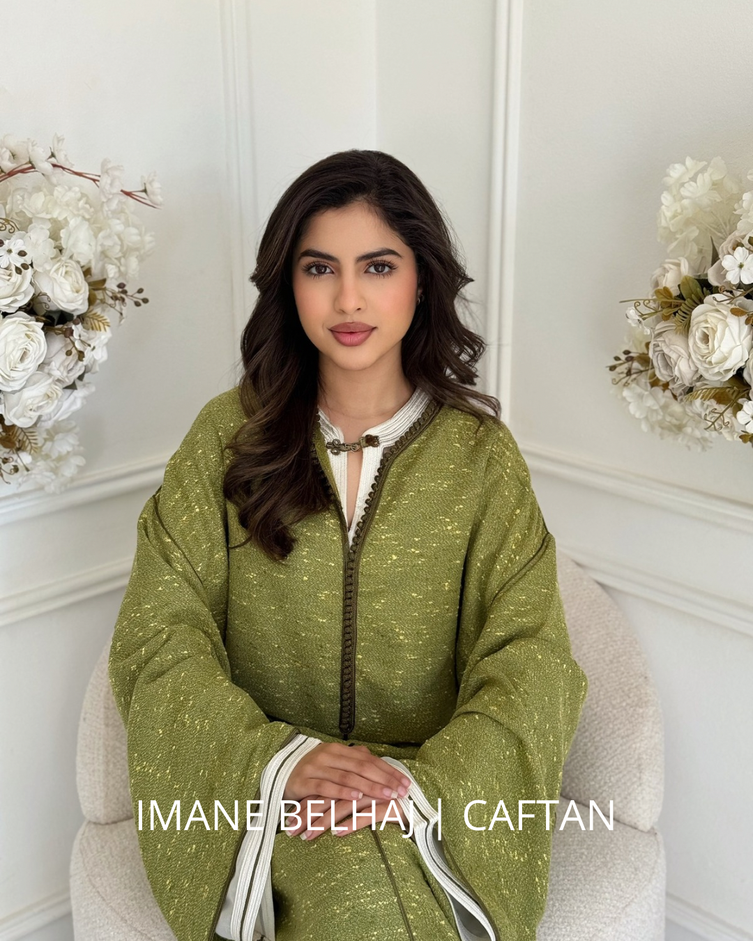 Moroccan tweed caftan Layali modest fashion two piece caftan