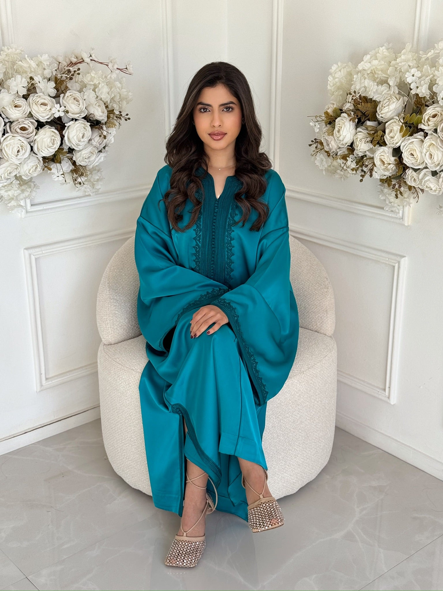 Moroccan gandoura Sama – modest wear outfit for Eid and Ramadan