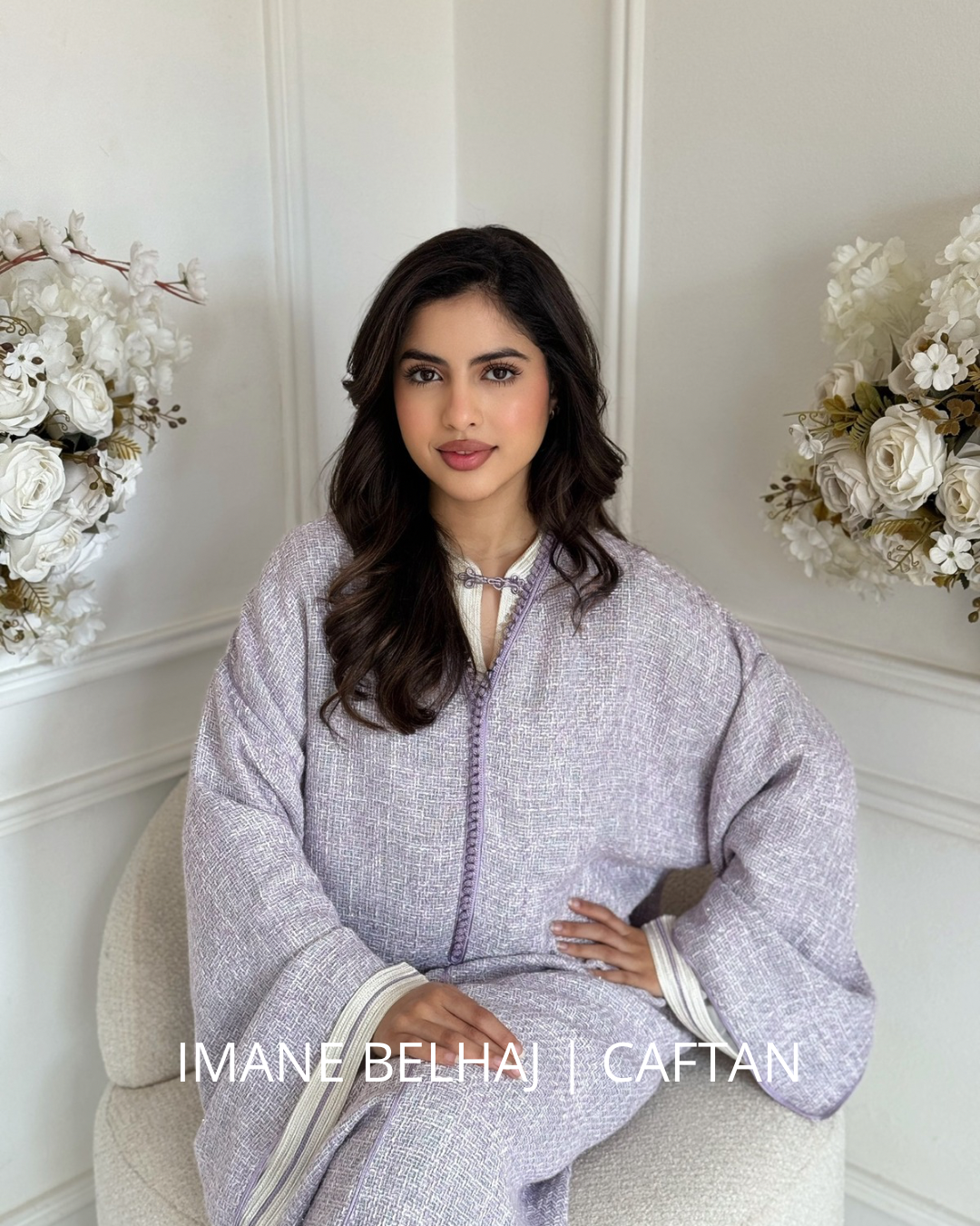 Moroccan tweed caftan Deena modest fashion two piece caftan