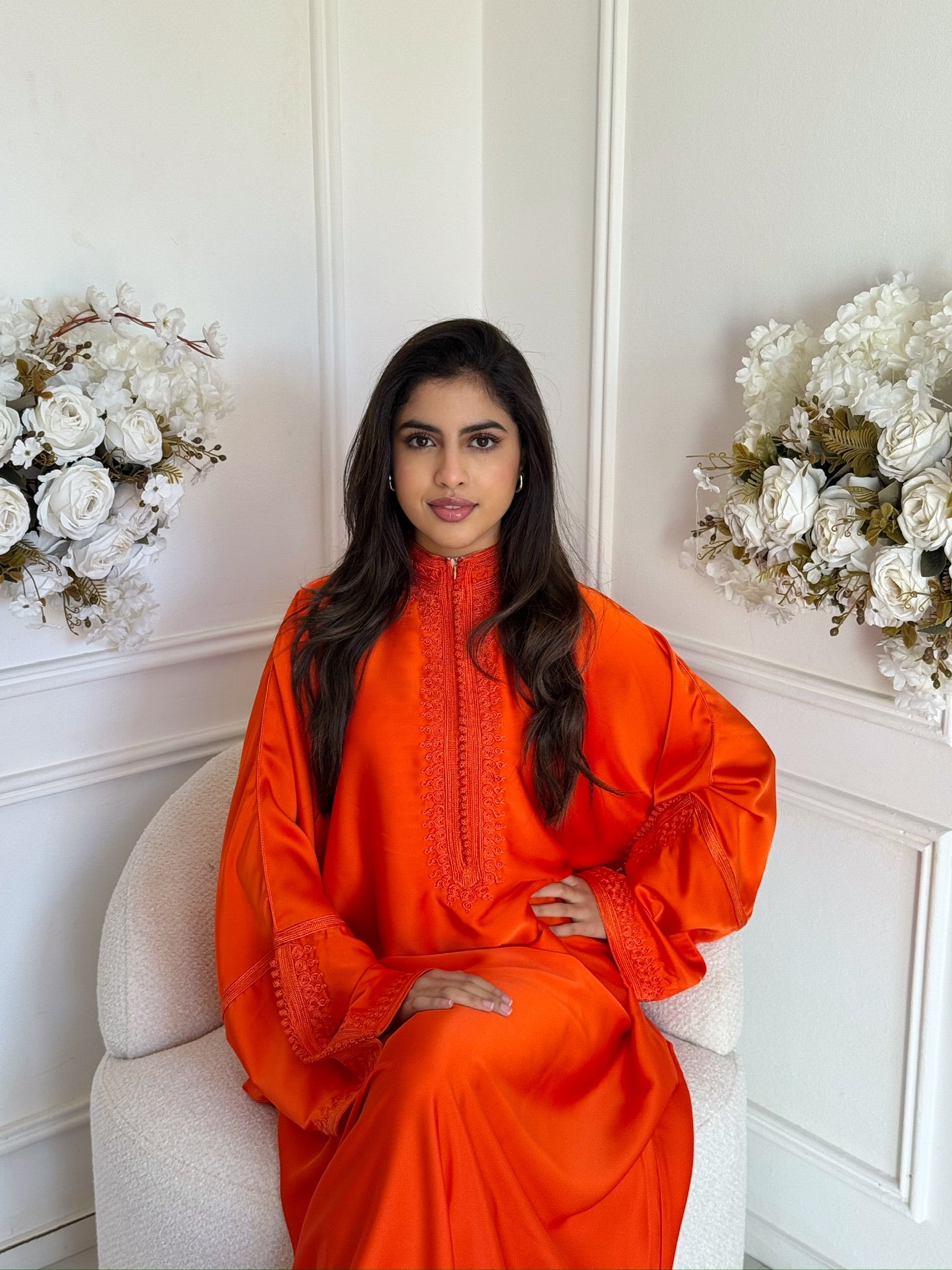 Traditional Moroccan gandoura worn for Eid, Ramadan and special occasions.