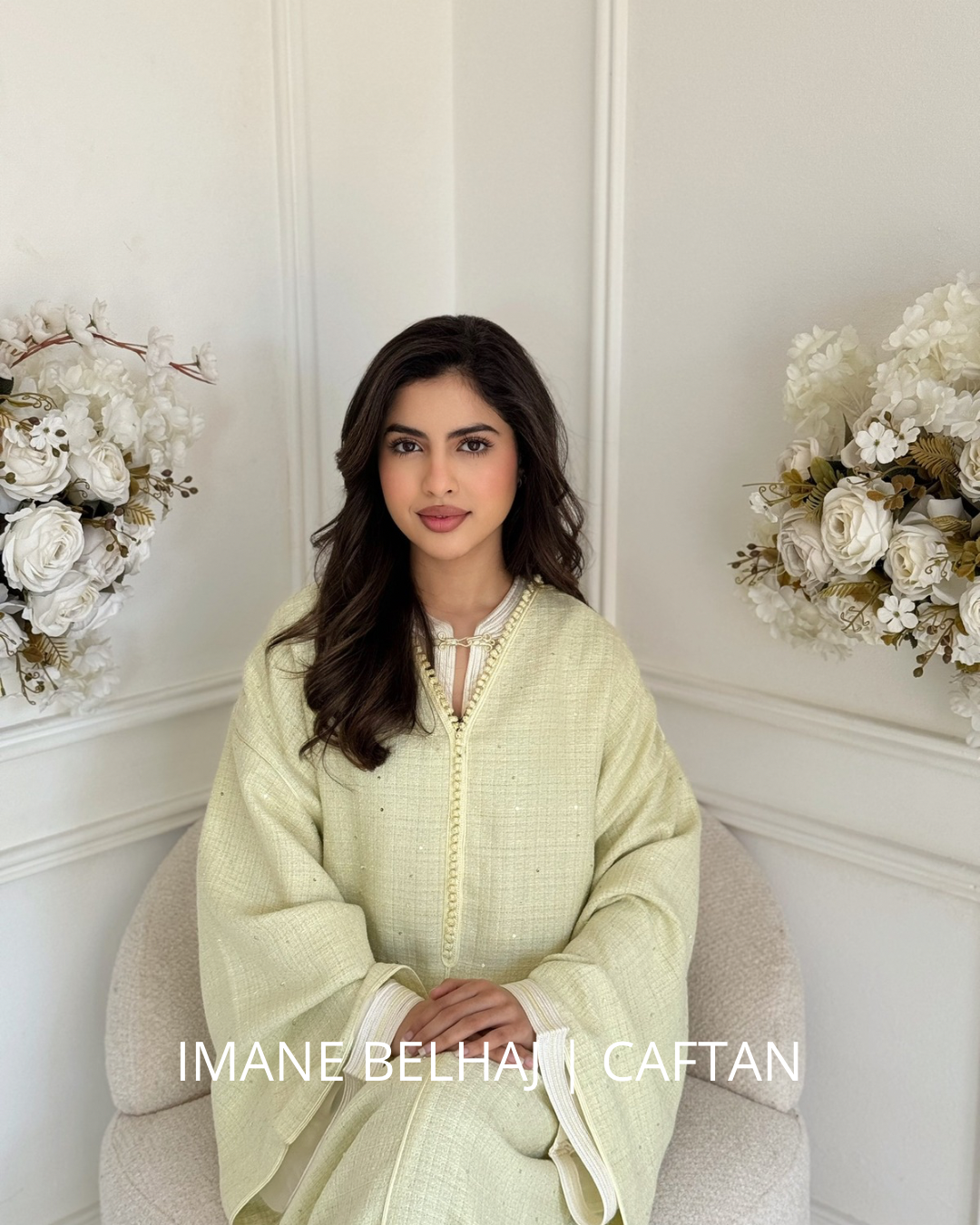 Moroccan tweed caftan Daniya modest fashion two piece caftan