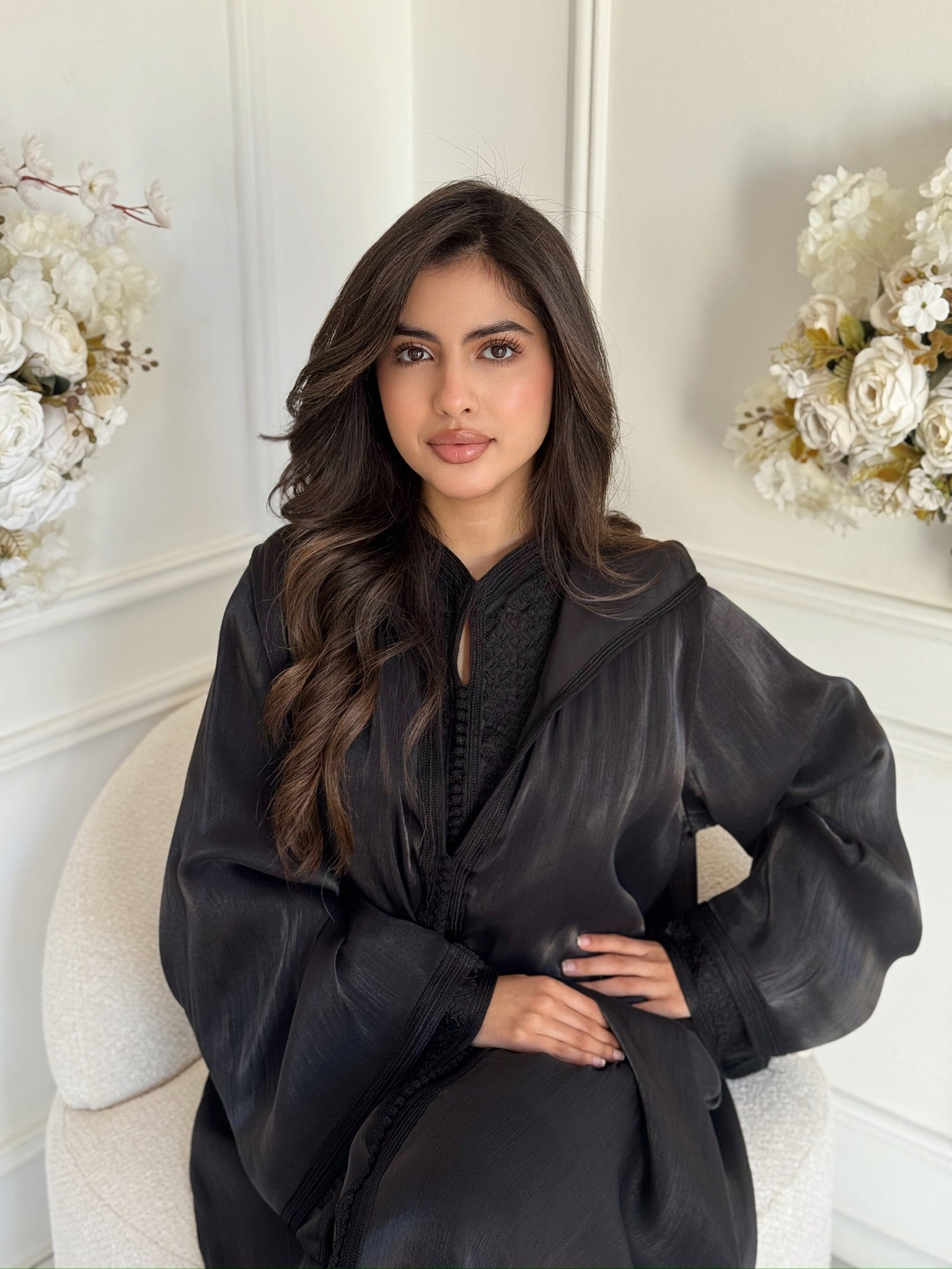 Luxury Moroccan jellaba dress black – Ramadan Eid outfit for women