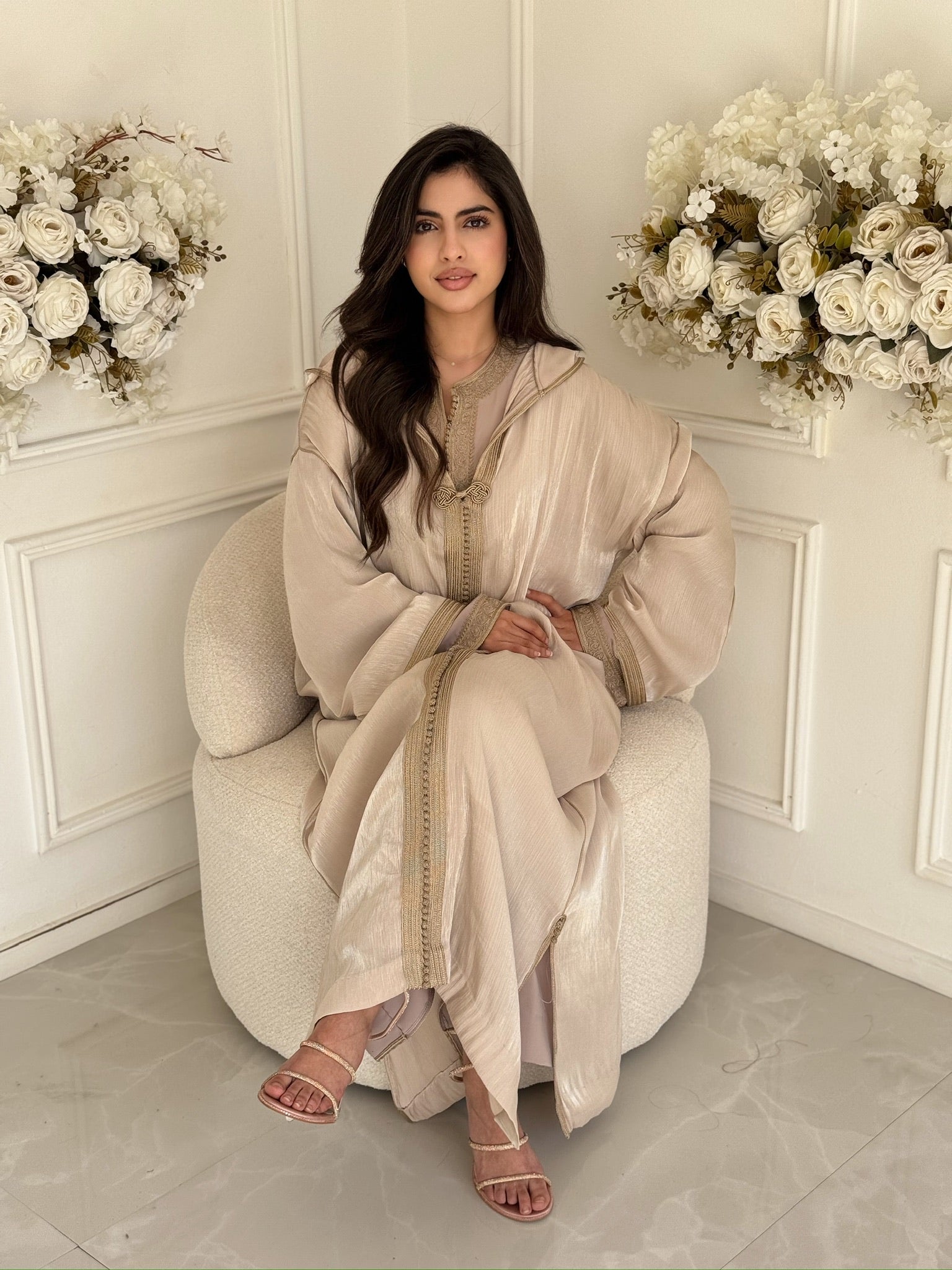 Elegant Moroccan jellaba dress Noureen for Eid celebrations