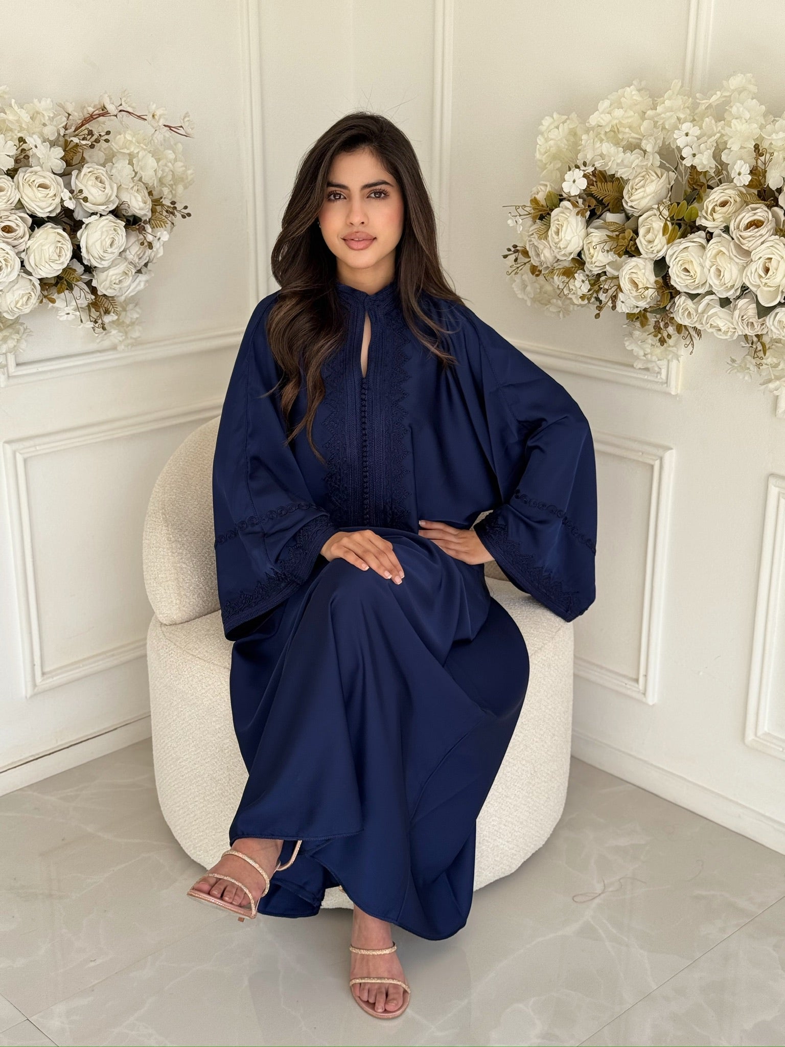 Elegant Moroccan gandoura dress Alanoud for Eid celebrations