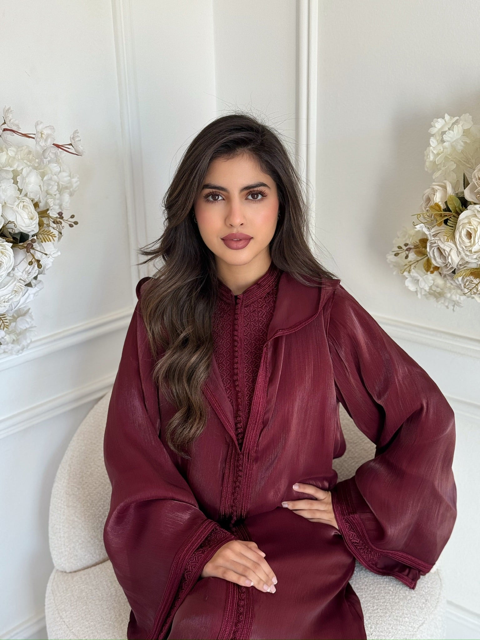 Handmade Moroccan jellaba Anissa for Ramadan evenings