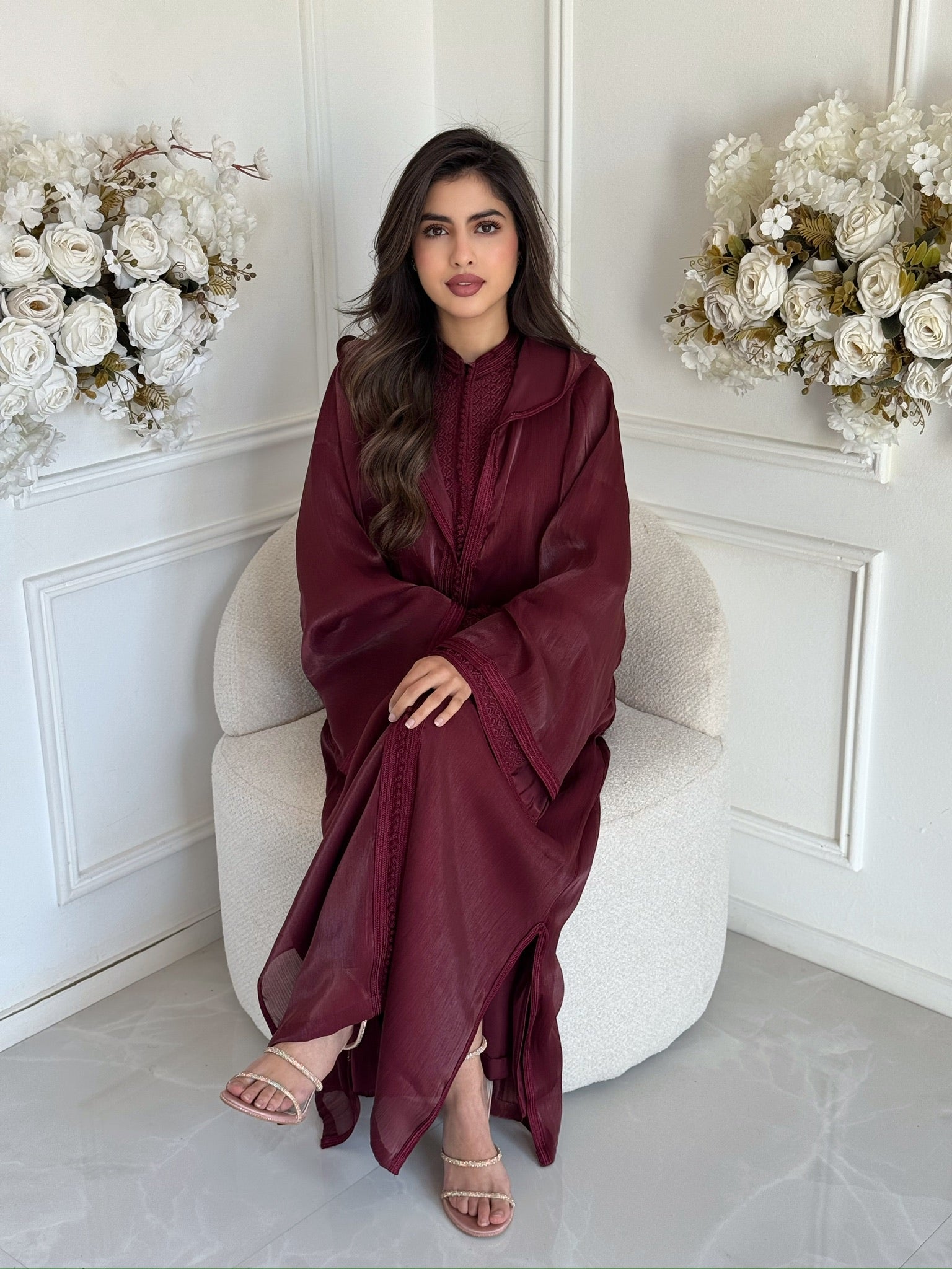 Elegant Moroccan jellaba dress Anissa for Eid celebrations