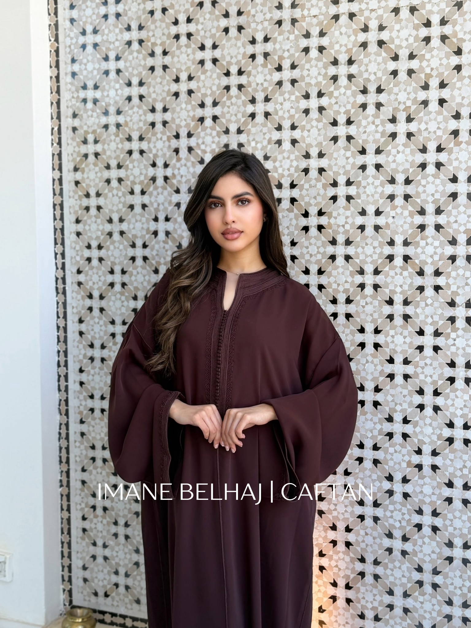 Moroccan gandoura Rimas for women in elegant modest wear style